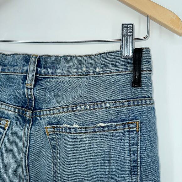 ALEXANDER WANG 003 Boyfriend Jeans Distressed Knee Rip in Light Indigo Aged - Picture 8 of 11